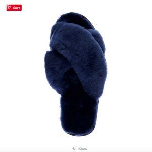 NWT Fuzzy Crossover Slippers by Emu Australia (Anthropologie), size 10